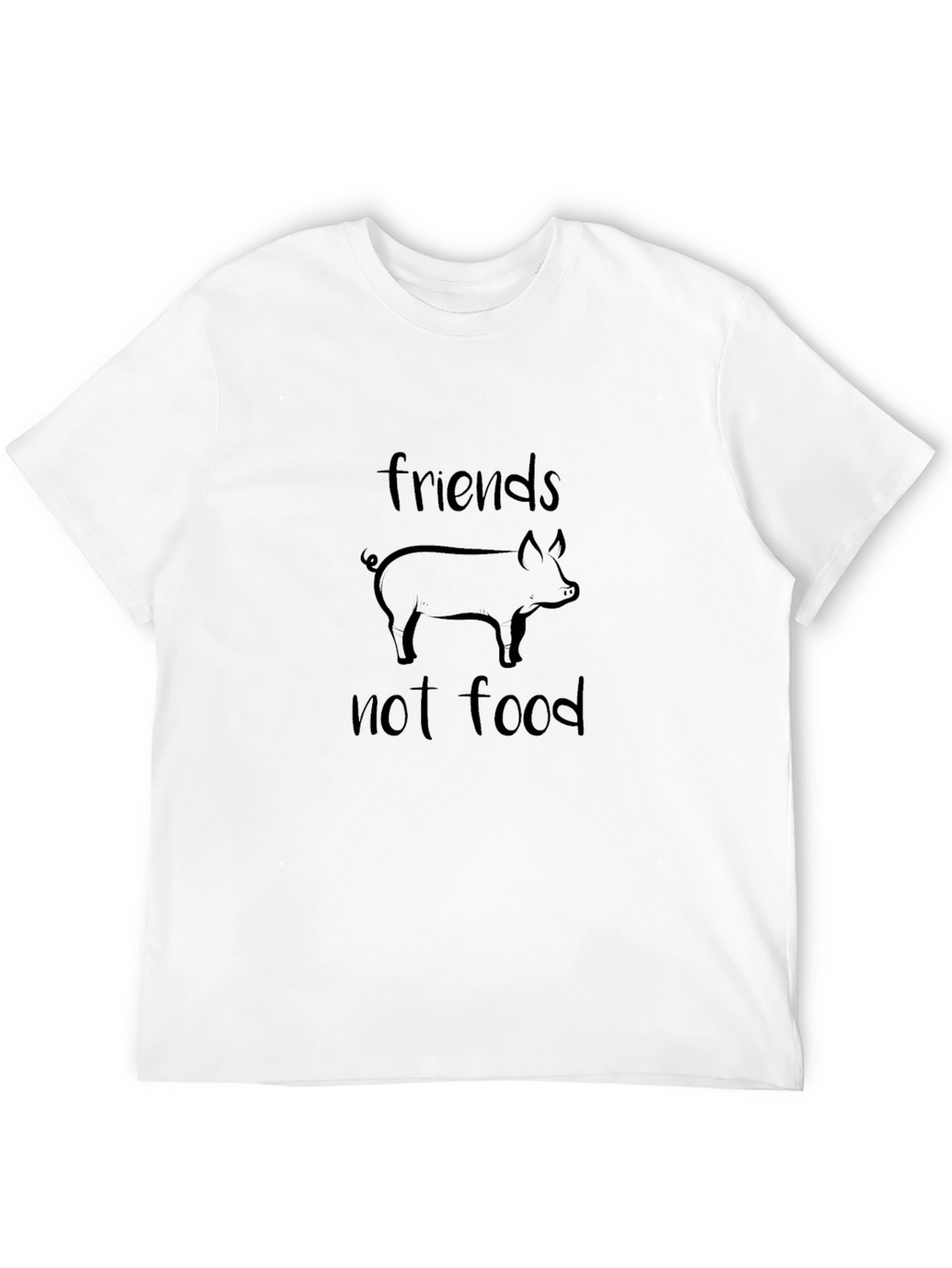 Friends Not Food Pig Graphic Tee Vegan T-Shirt