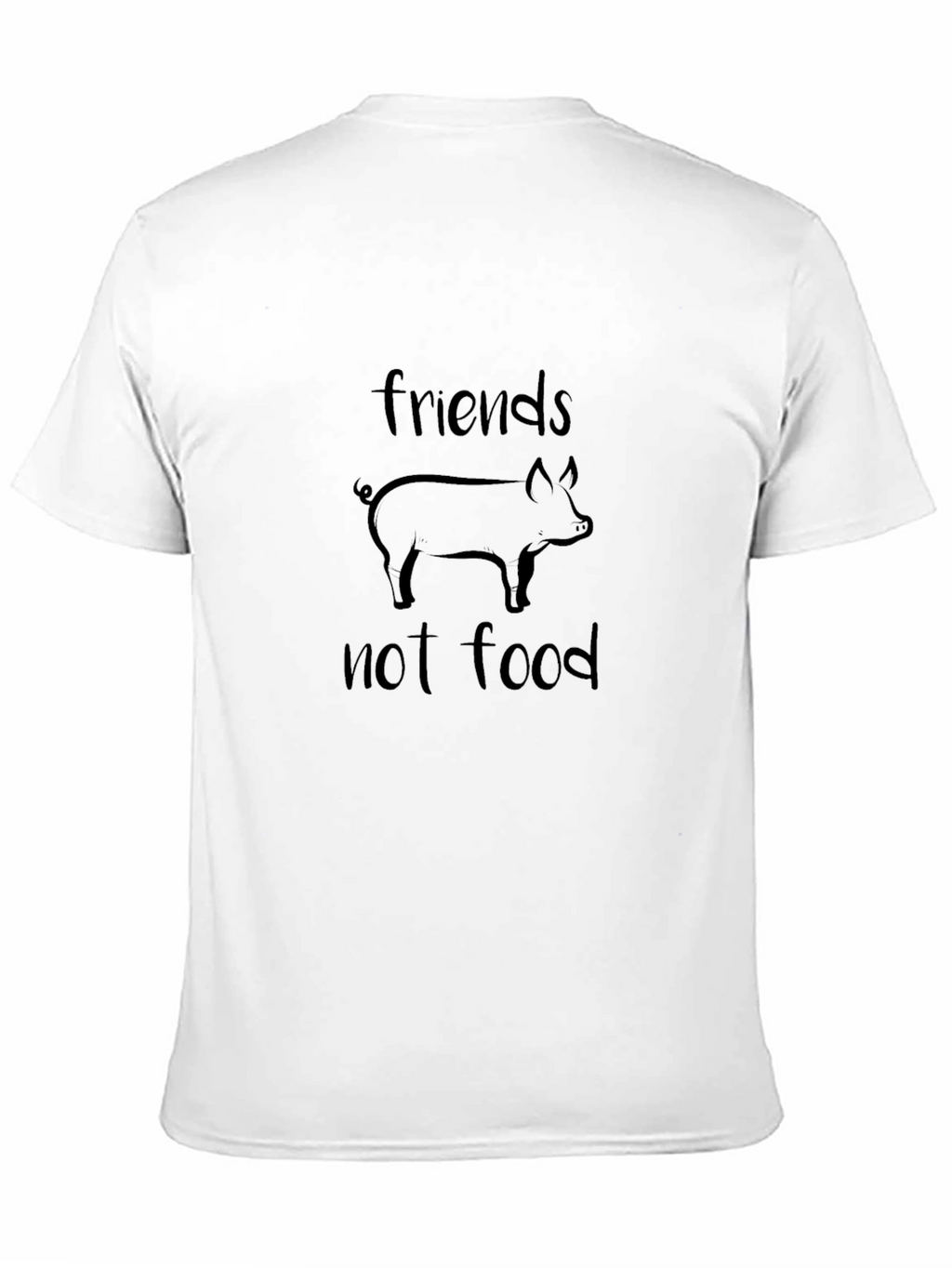 Friends Not Food Pig Graphic Tee Vegan T-Shirt