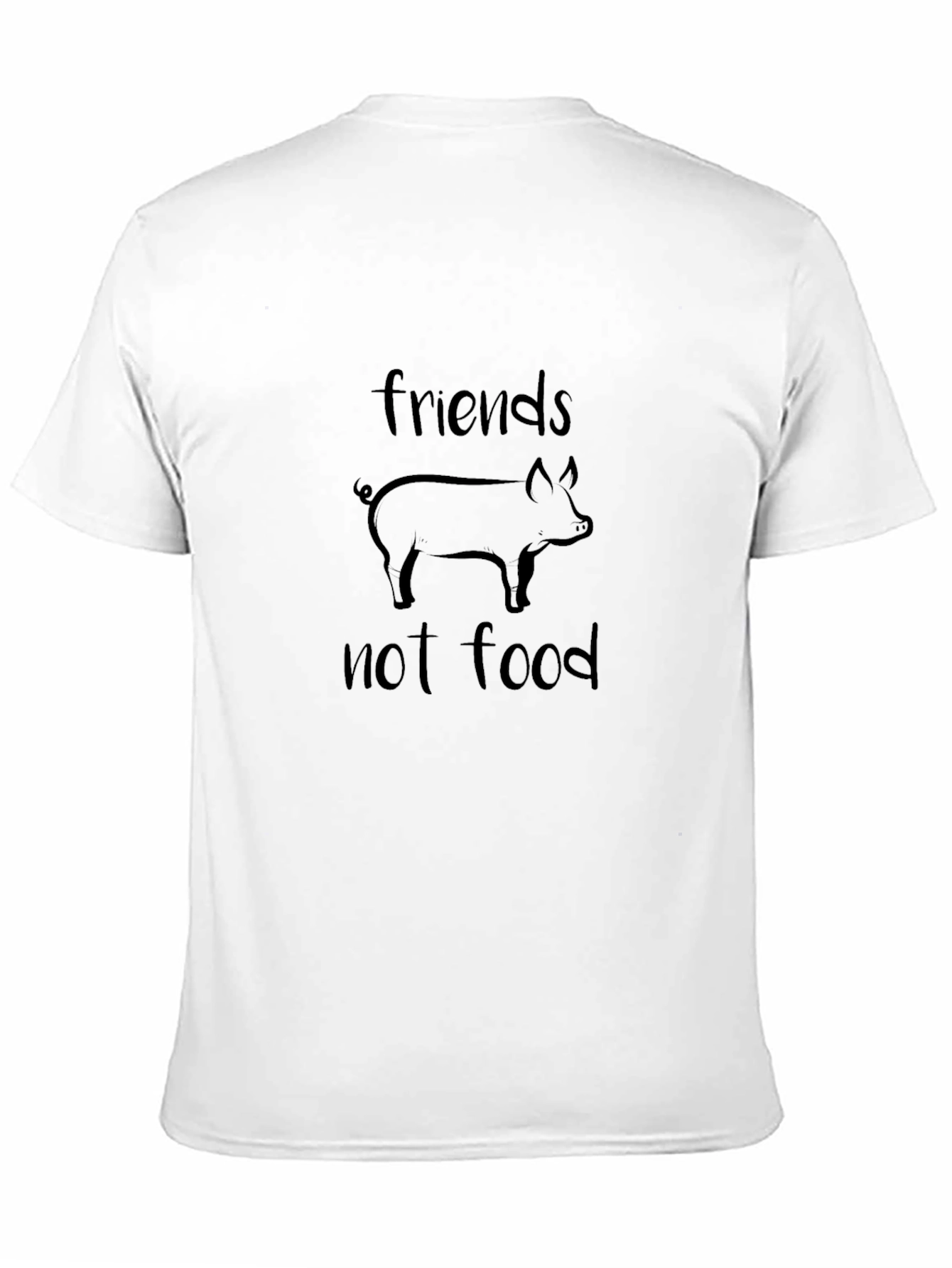 Friends Not Food Pig Graphic Tee Vegan T-Shirt