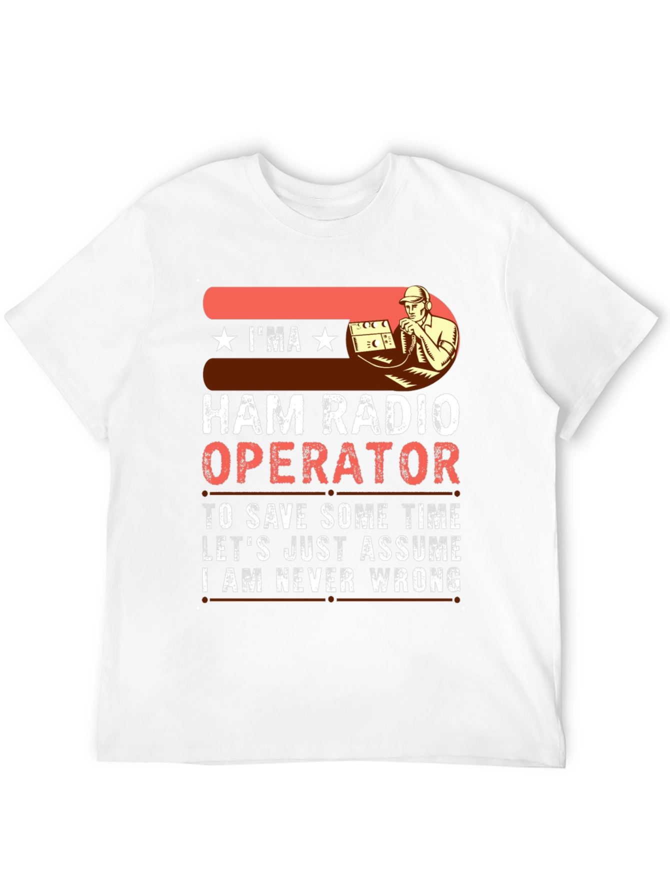 Ham Radio Operator T-Shirt - Never Wrong Funny Amateur Radio Tee