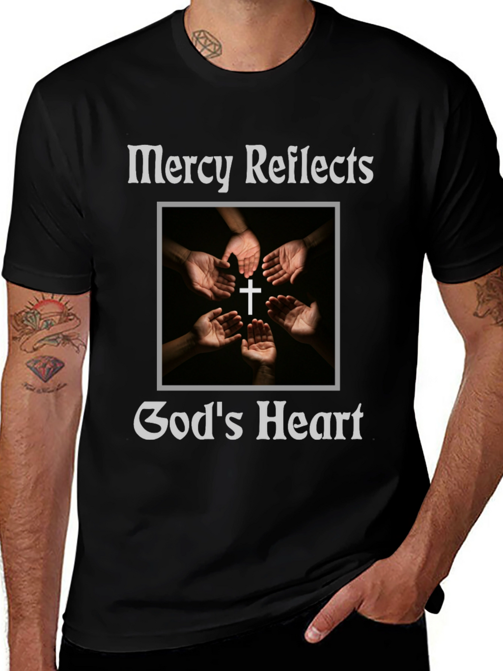 Mercy Reflects Gods Heart Christian T-Shirt