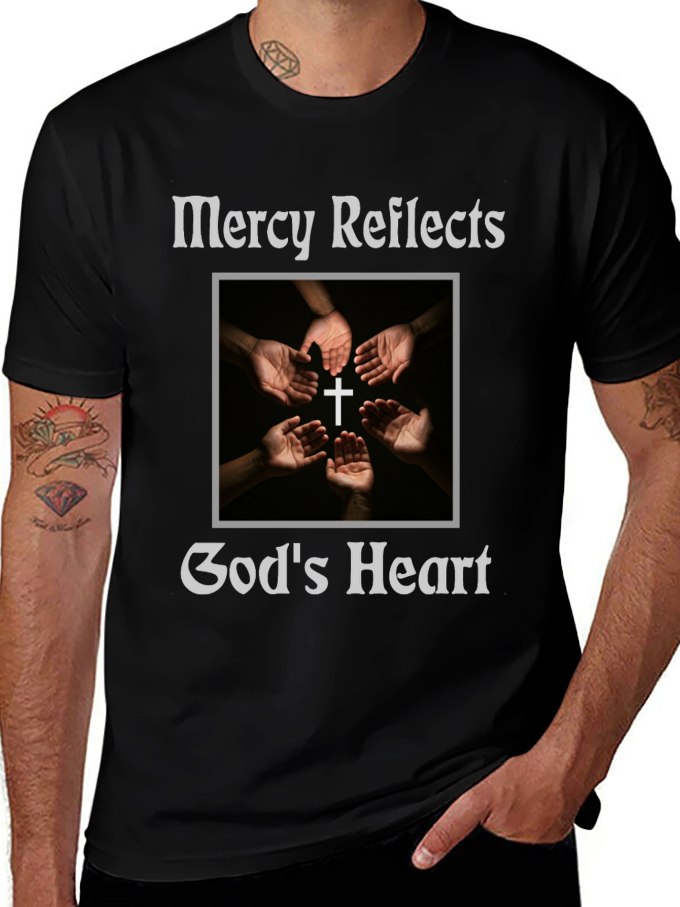 Mercy Reflects Gods Heart Christian T-Shirt
