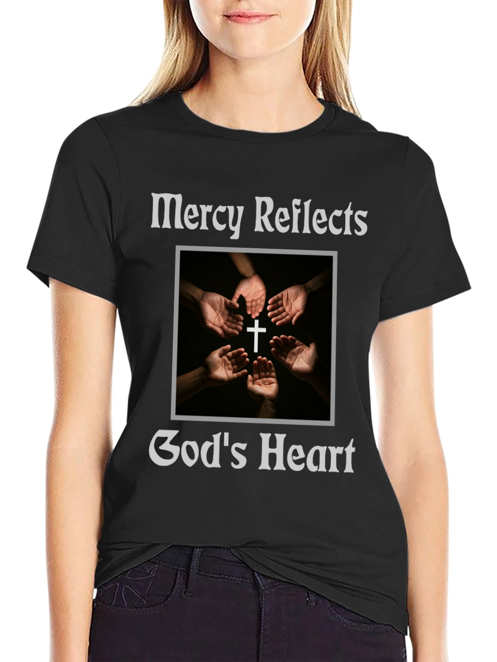 Mercy Reflects Gods Heart Christian T-Shirt