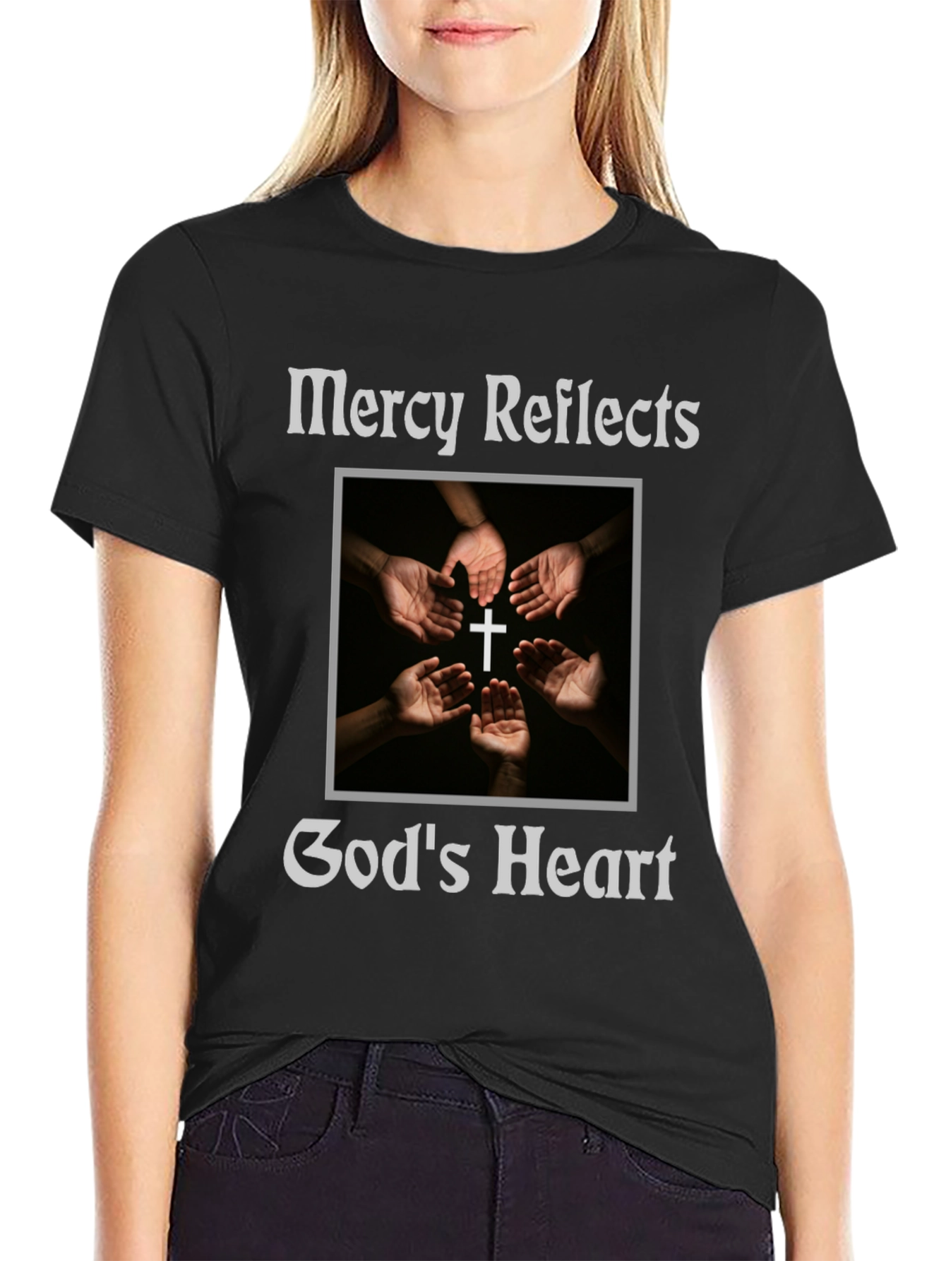 Mercy Reflects Gods Heart Christian T-Shirt