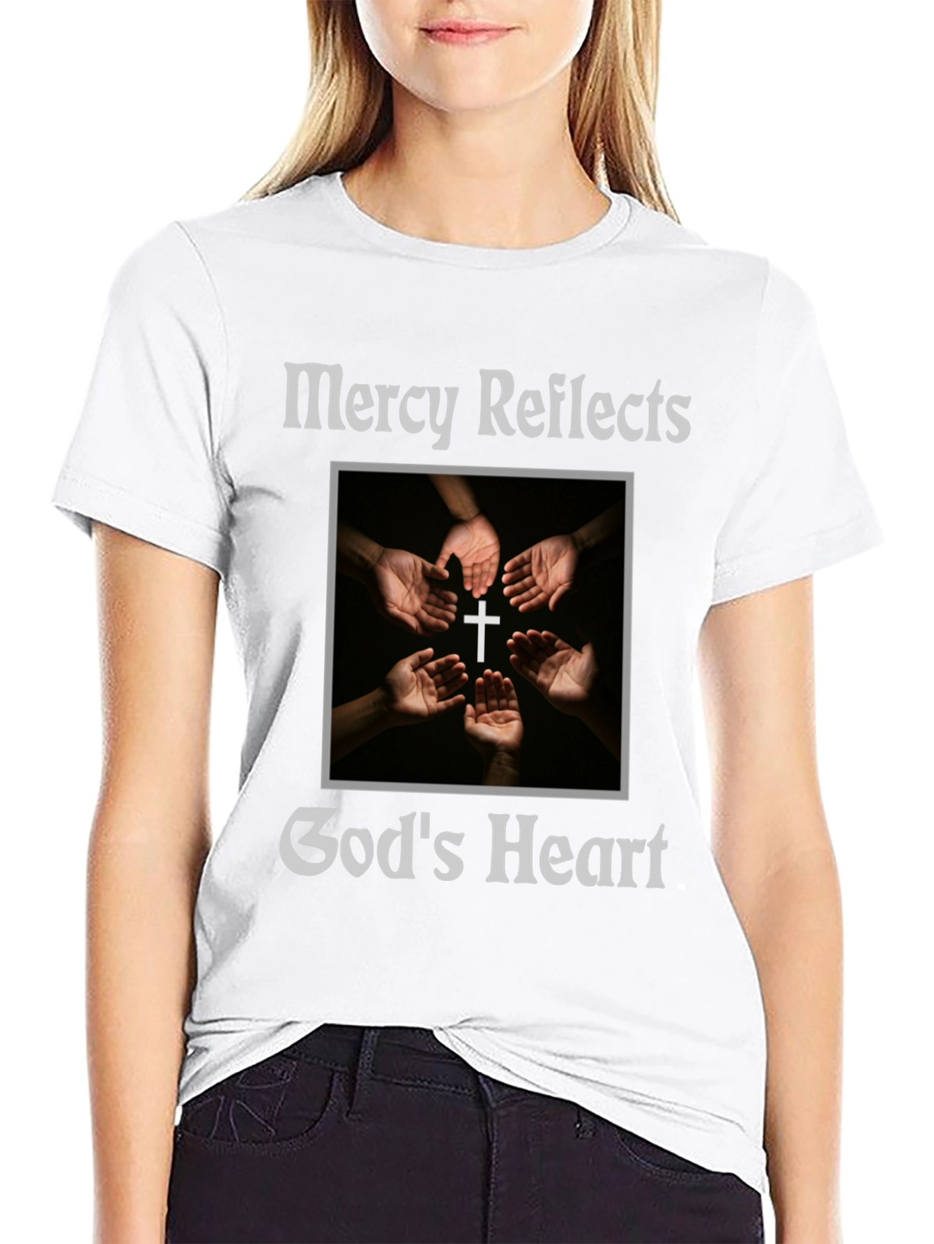 Mercy Reflects Gods Heart Christian T-Shirt