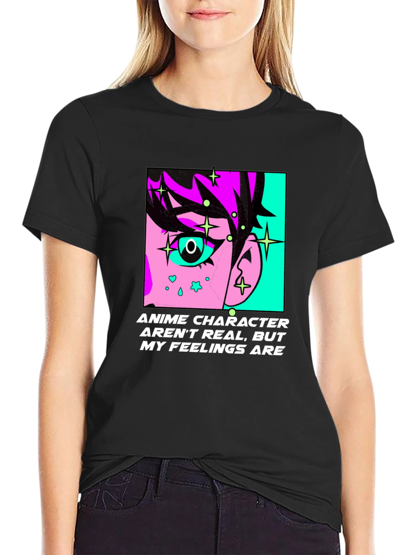 Anime Character Feelings Graphic T-Shirt