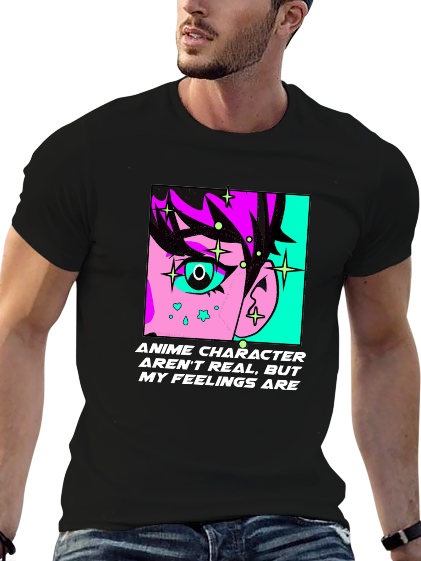 Anime Character Feelings Graphic T-Shirt