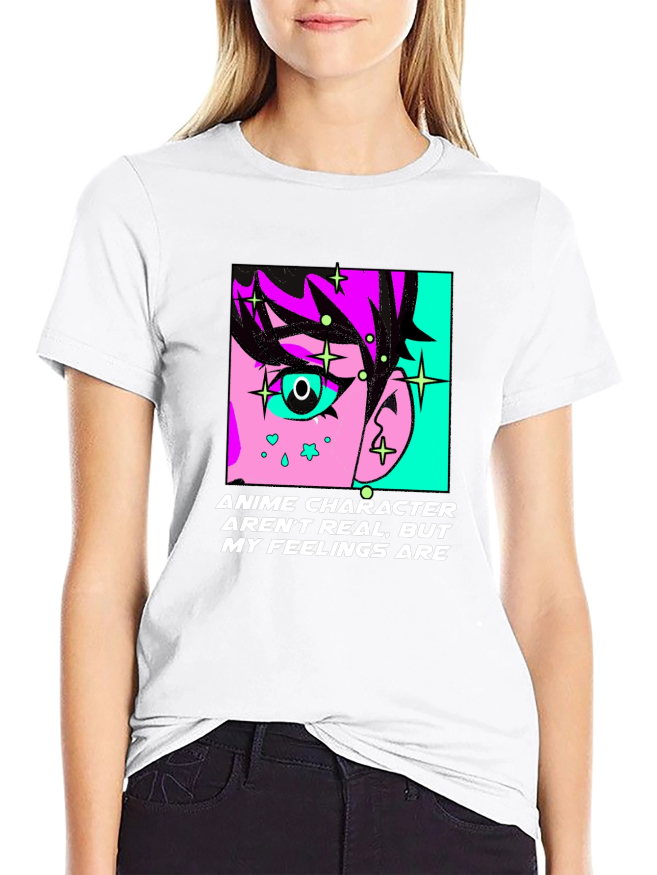 Anime Character Feelings Graphic T-Shirt