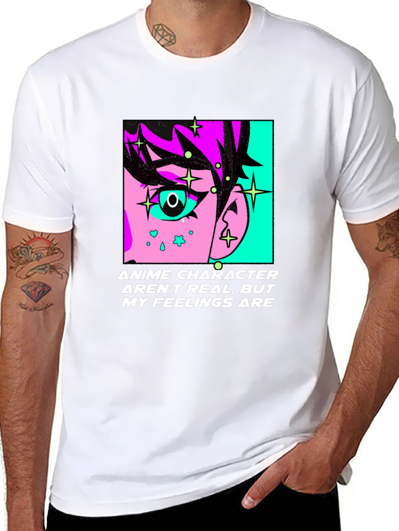 Anime Character Feelings Graphic T-Shirt