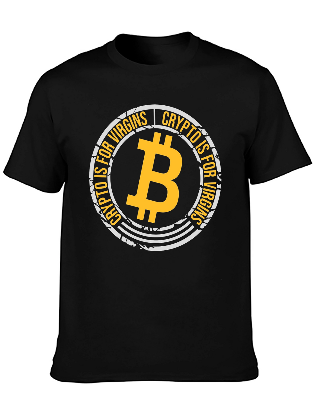 Crypto is for Virgins Black Graphic T-Shirt