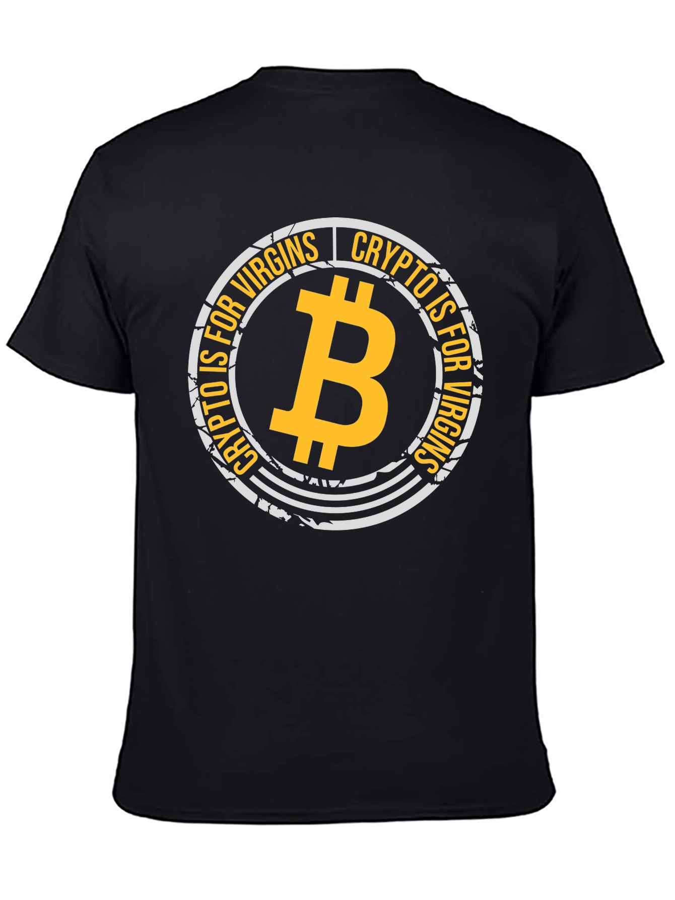 Crypto is for Virgins Black Graphic T-Shirt