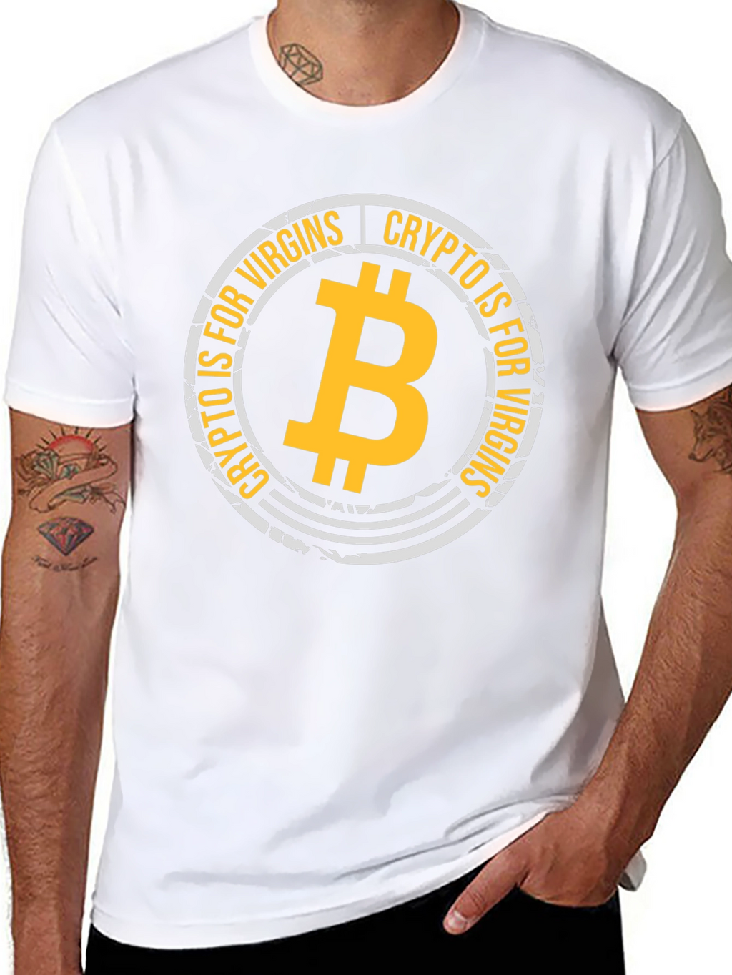 Crypto is for Virgins Black Graphic T-Shirt