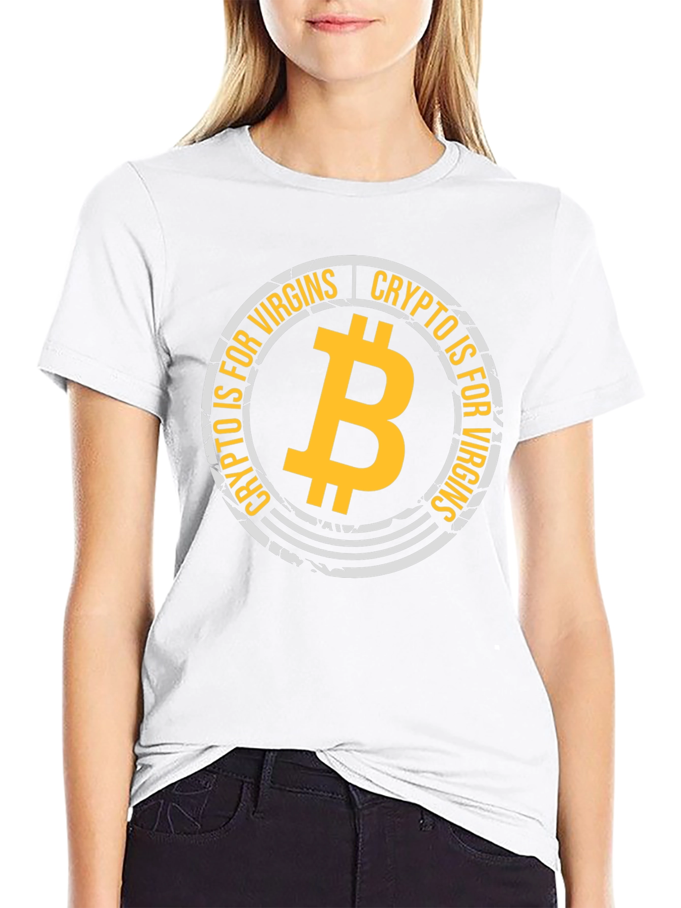 Crypto is for Virgins Black Graphic T-Shirt