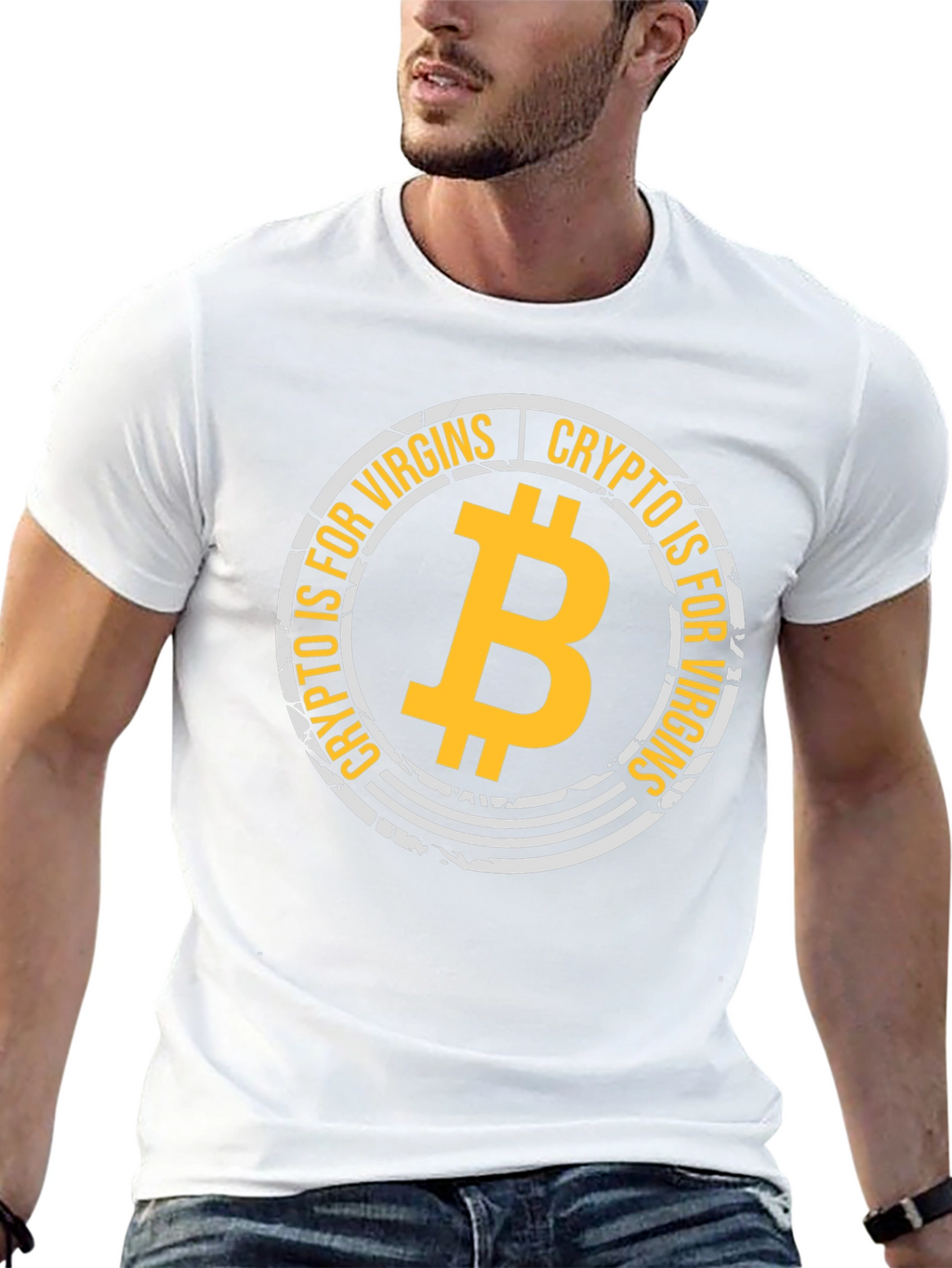 Crypto is for Virgins Black Graphic T-Shirt