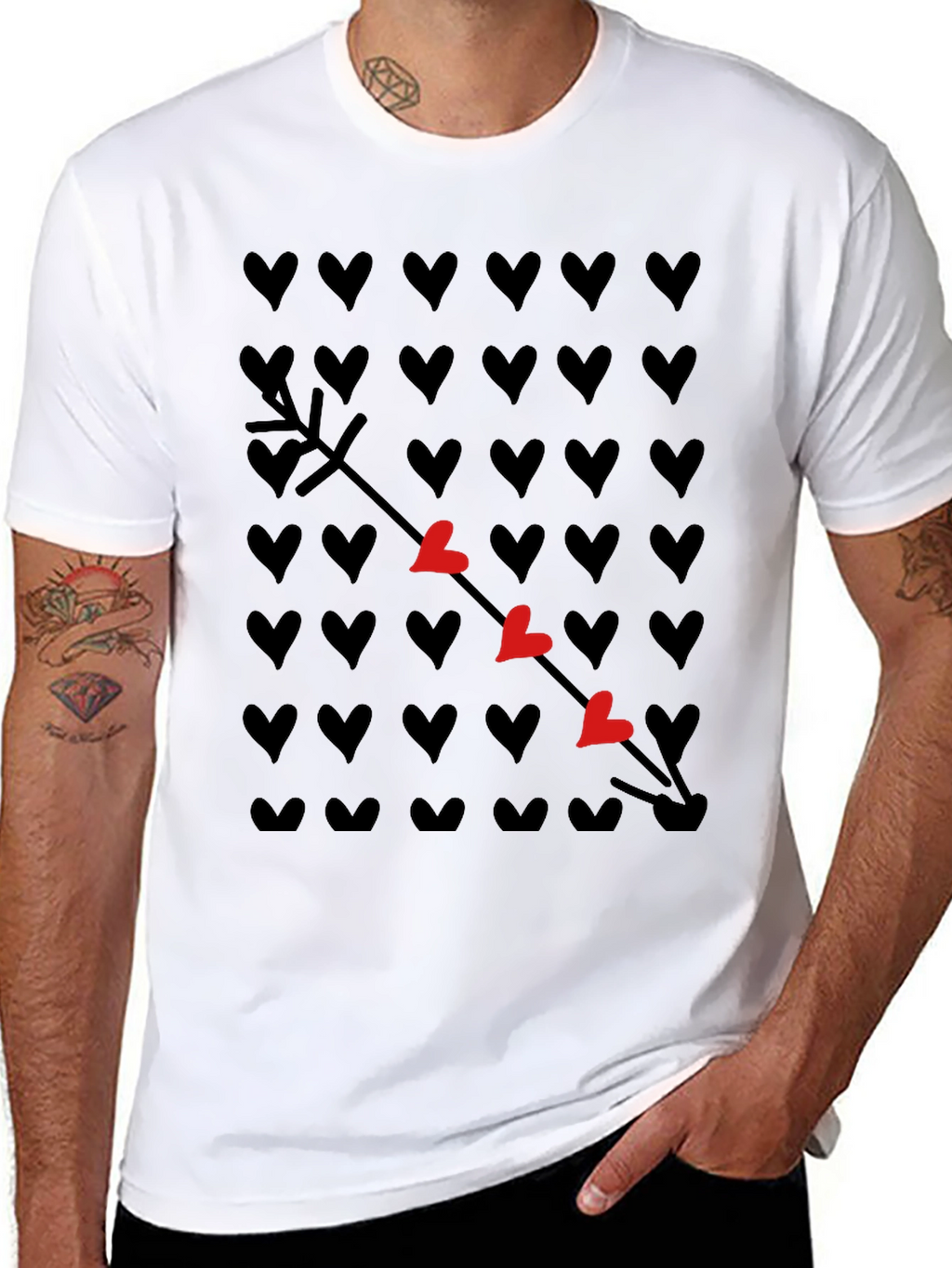 Heart Arrow T-Shirt - Trendy Graphic Tee