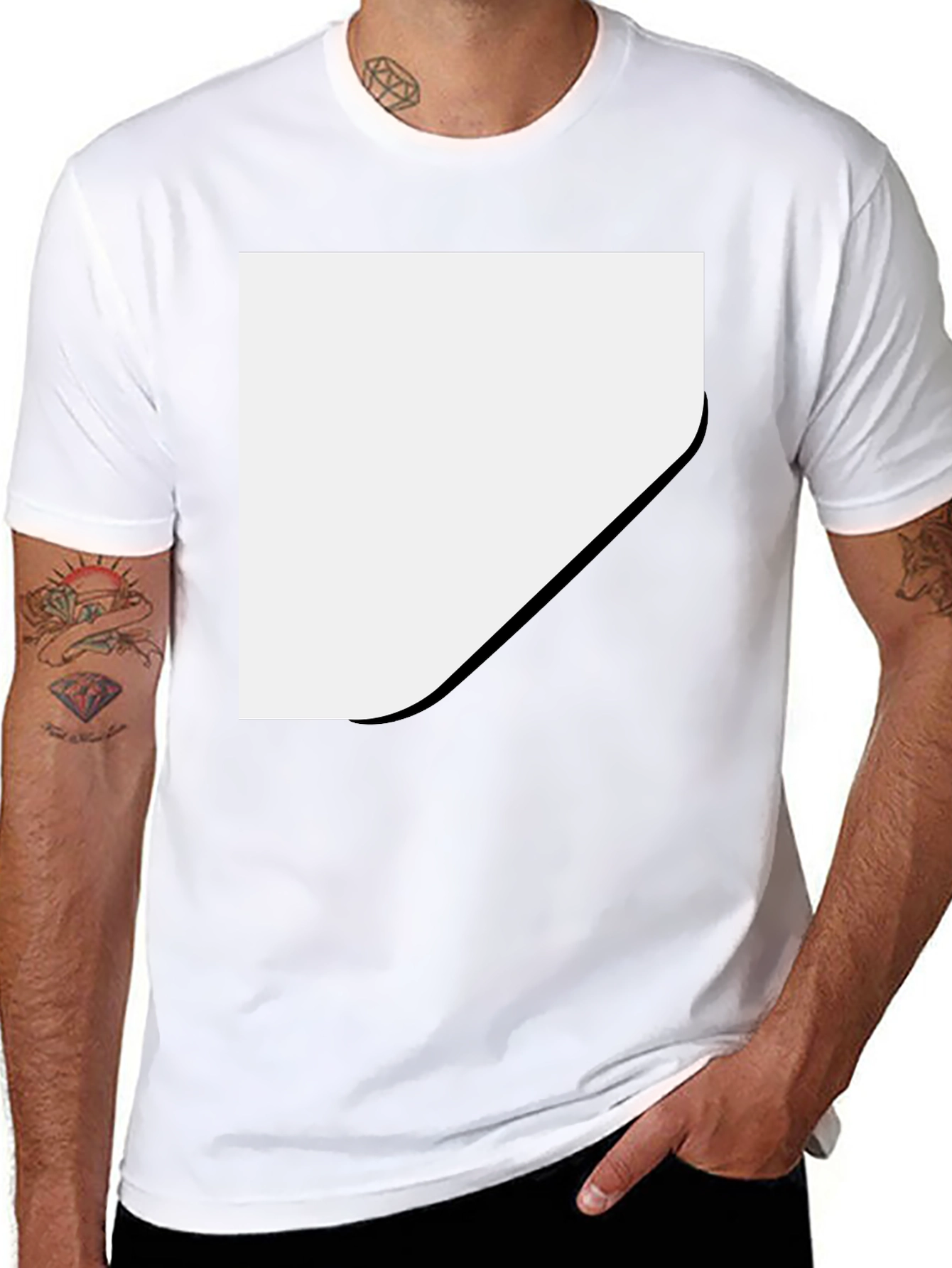 Blank Black T-Shirt - Customizable Template