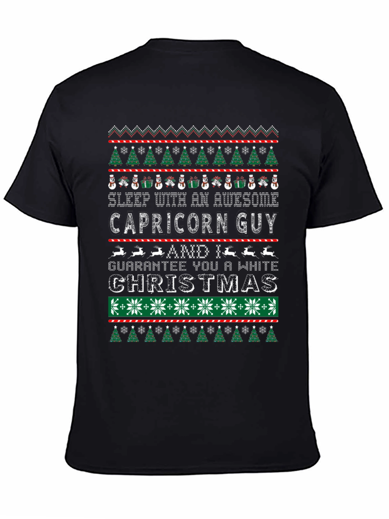 Capricorn Guy Ugly Christmas Sweater Style T-Shirt