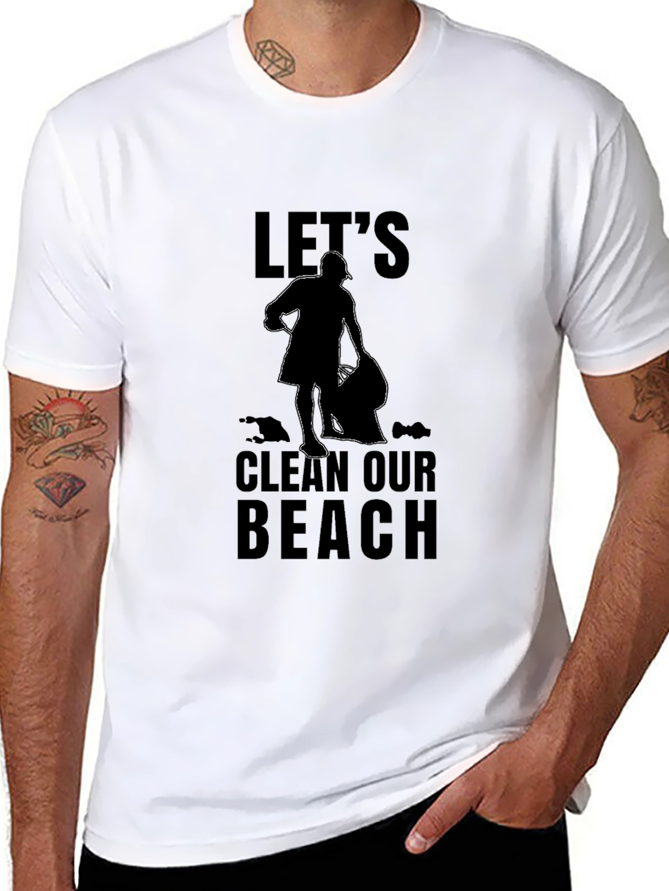 Lets Clean Our Beach Graphic T-Shirt