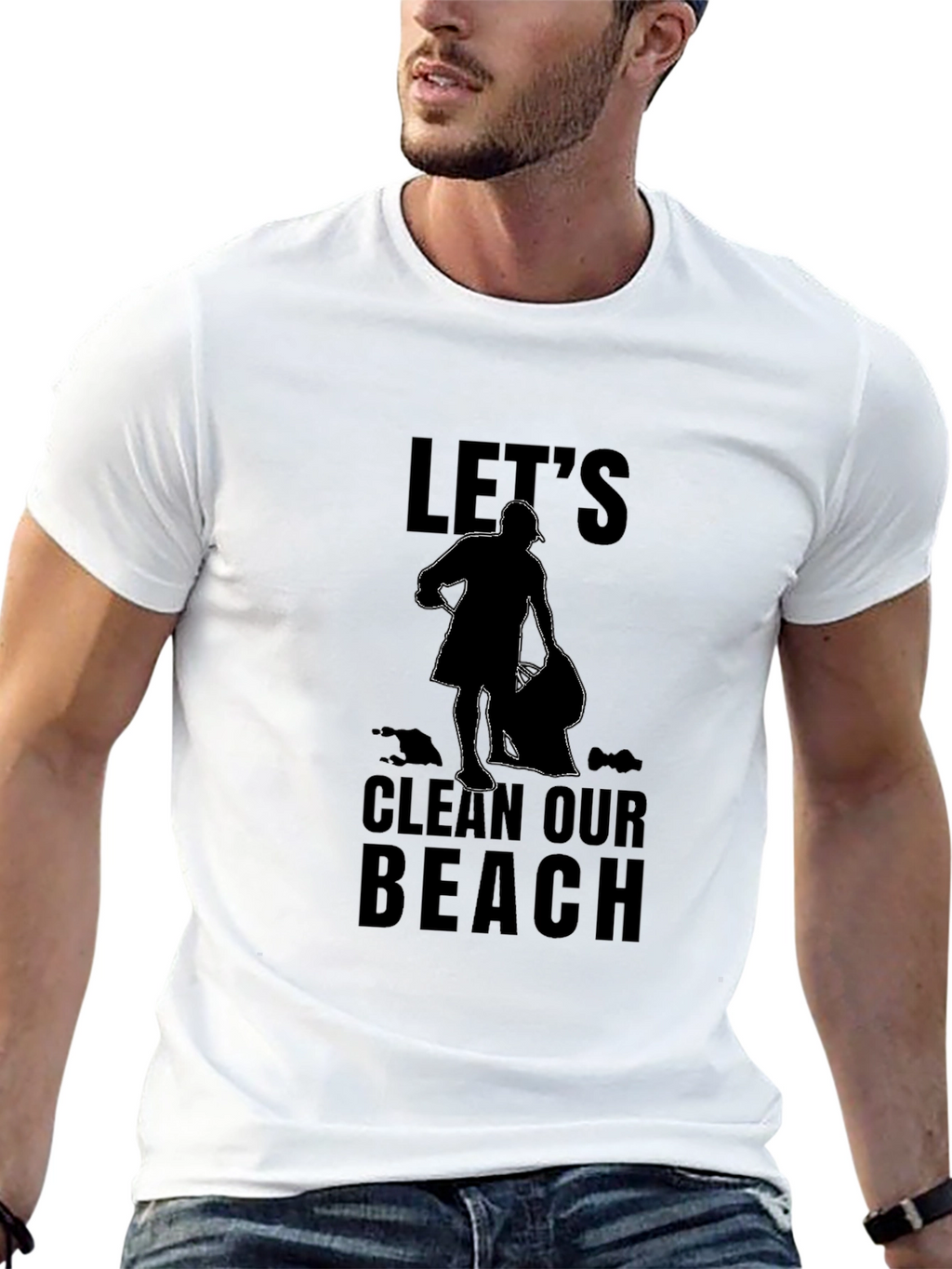 Lets Clean Our Beach Graphic T-Shirt