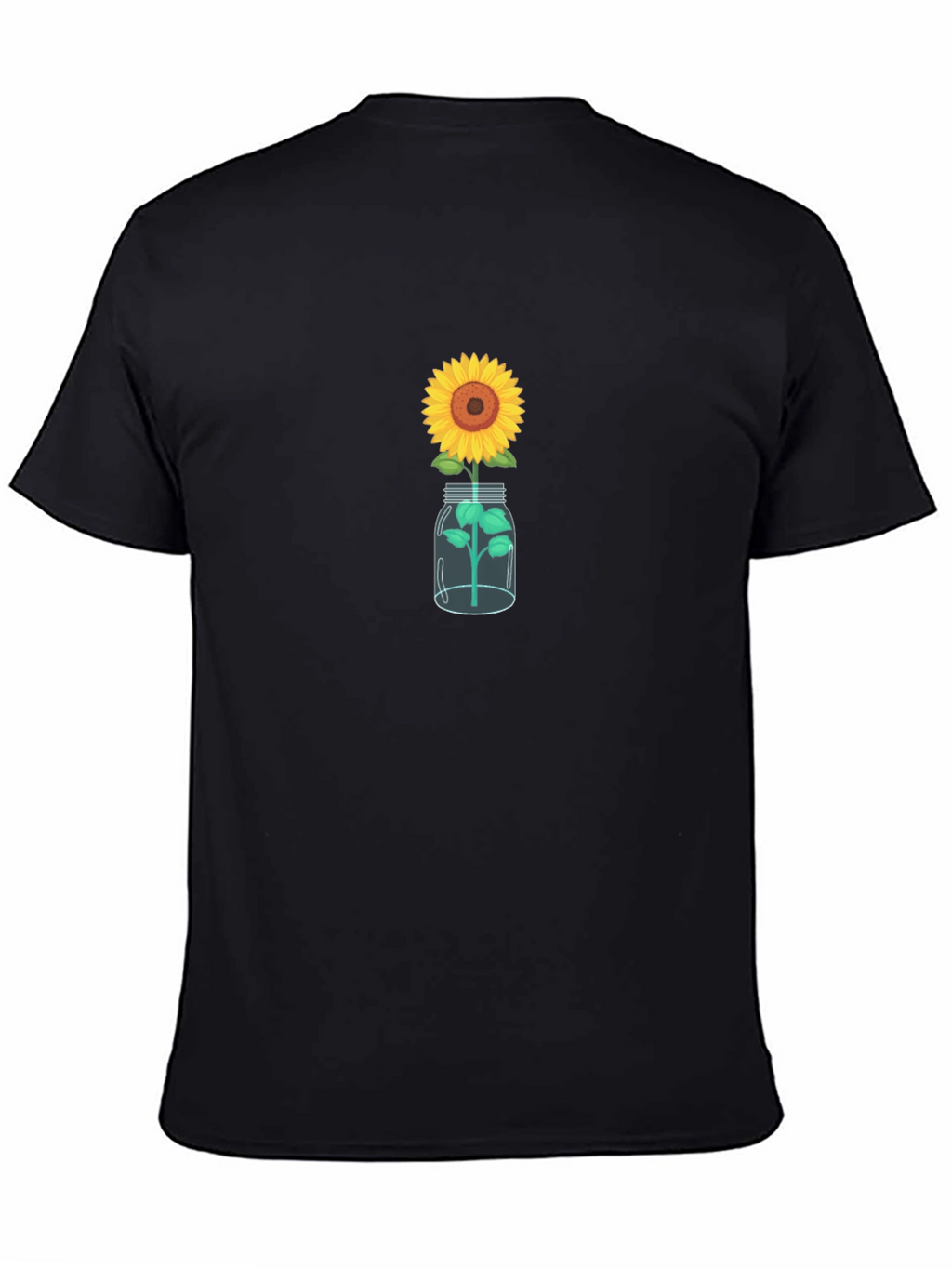 Sunflower in Jar Graphic Tee - Black