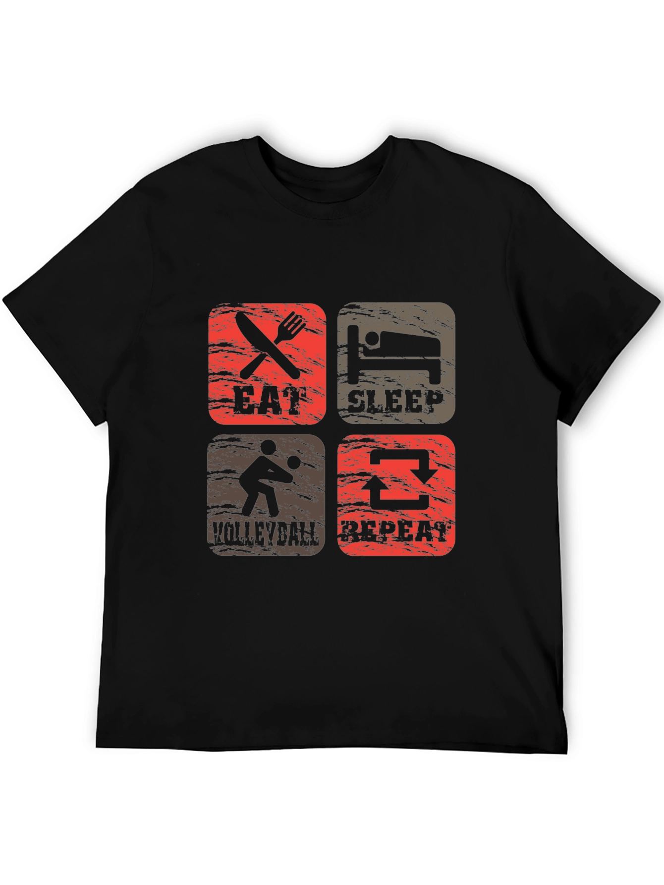 Eat Sleep Volleyball Repeat Graphic Tee