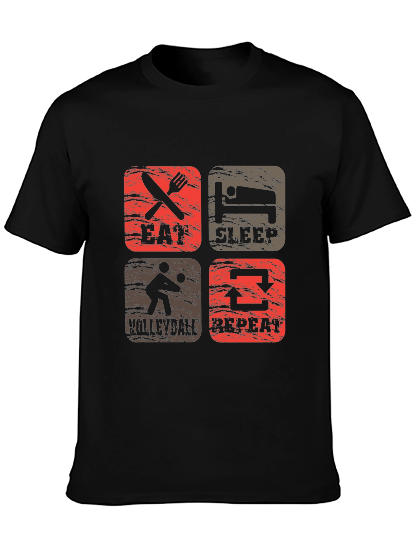 Eat Sleep Volleyball Repeat Graphic Tee
