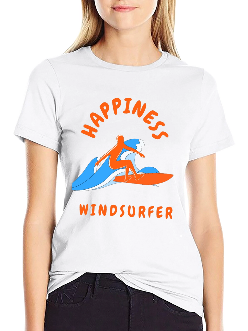 Happiness Windsurfer T-Shirt - Black