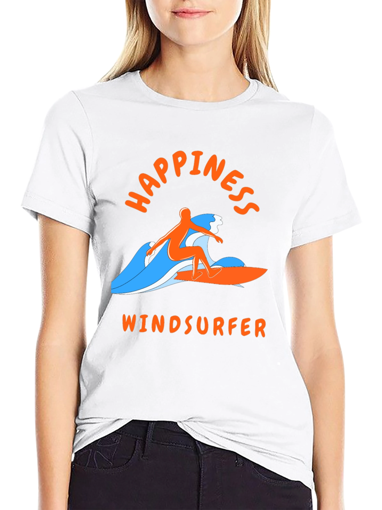 Happiness Windsurfer T-Shirt - Black