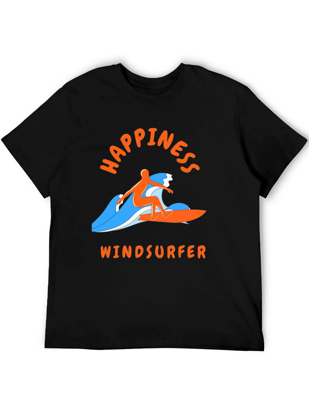 Happiness Windsurfer T-Shirt - Black