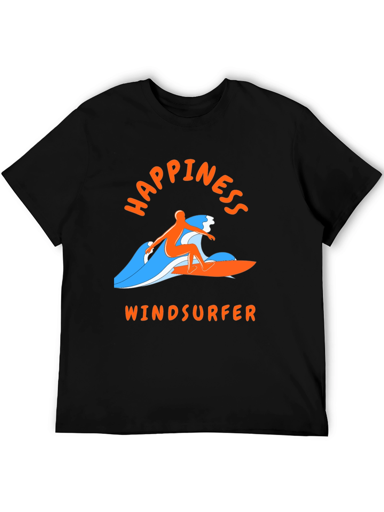 Happiness Windsurfer T-Shirt - Black