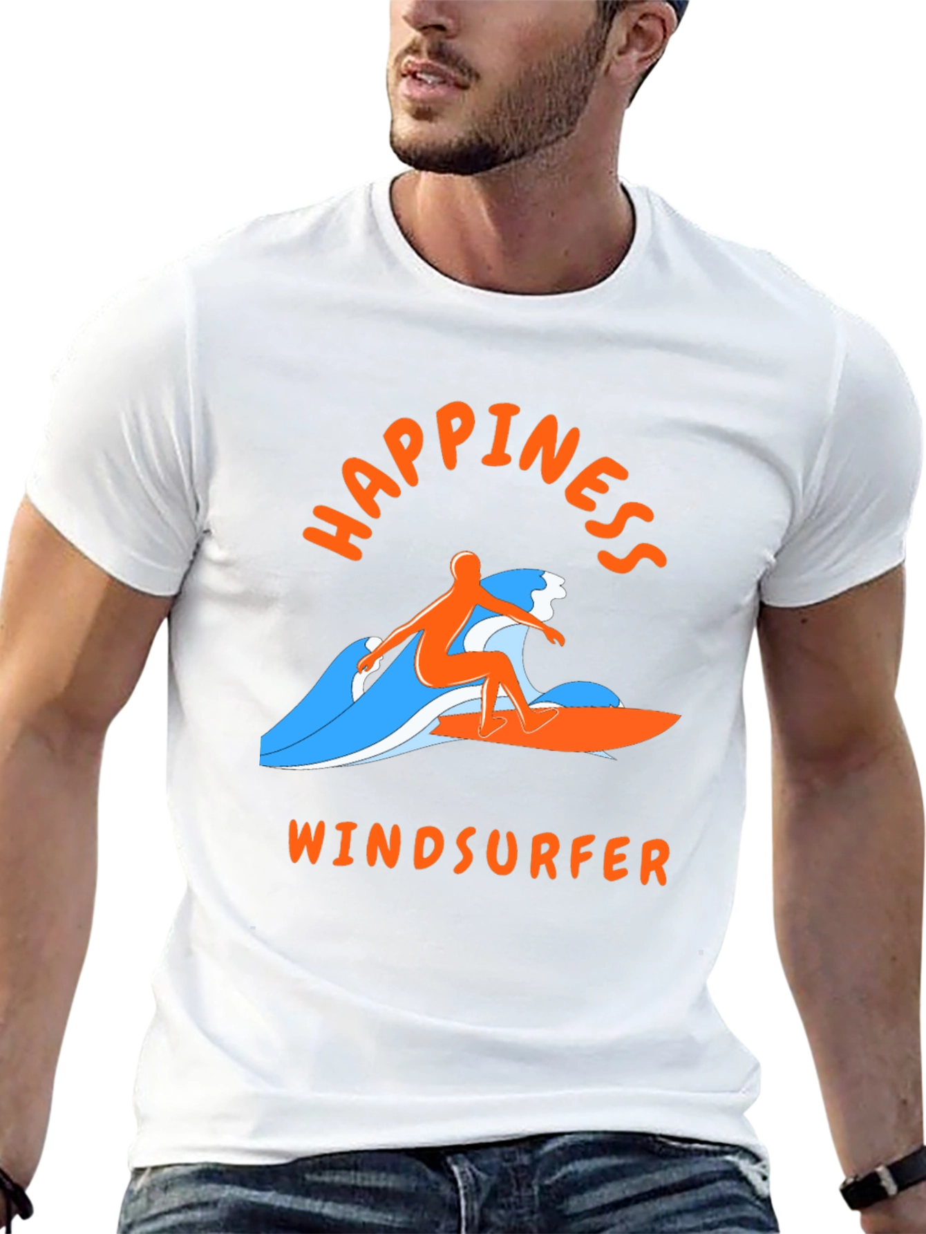 Happiness Windsurfer T-Shirt - Black