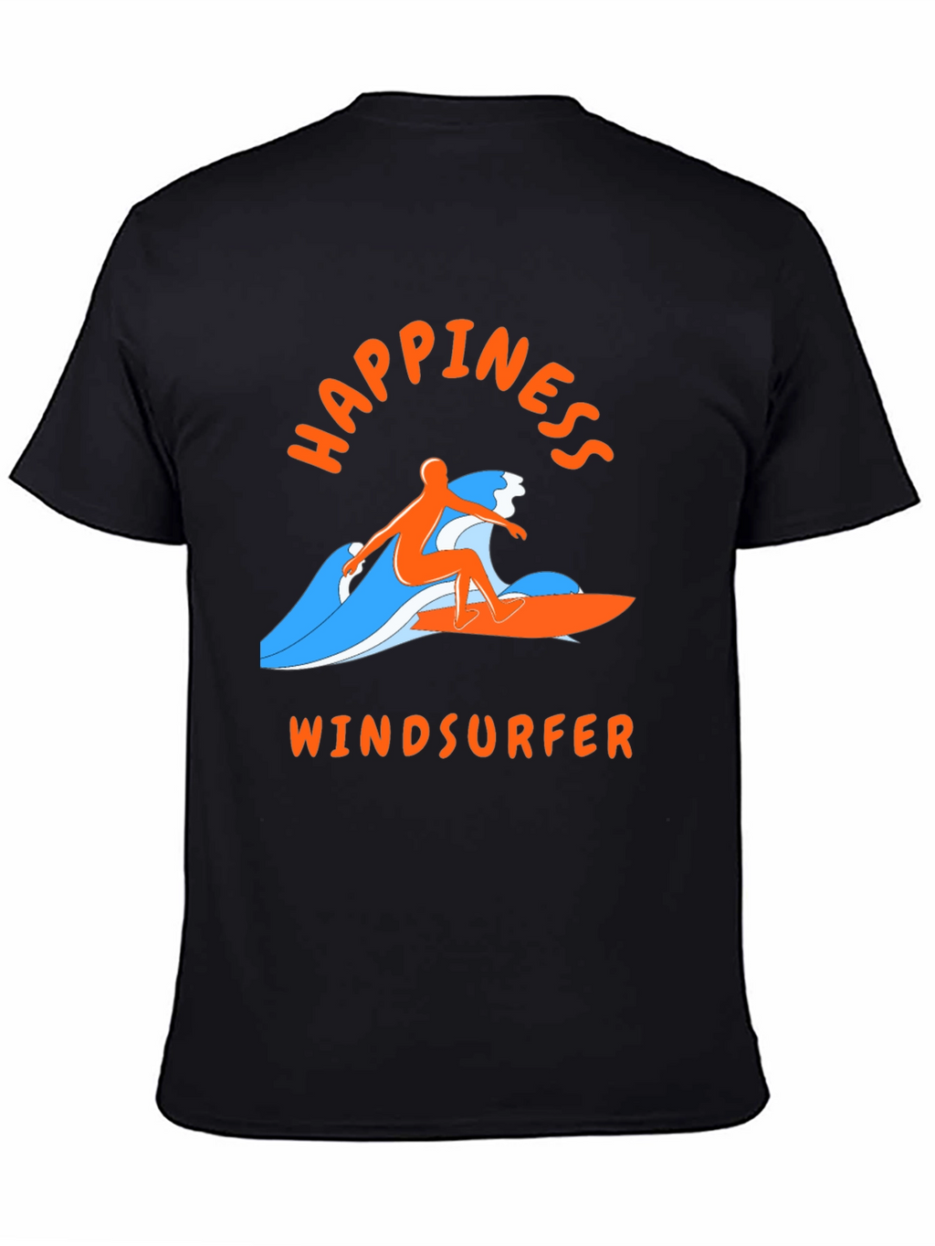 Happiness Windsurfer T-Shirt - Black