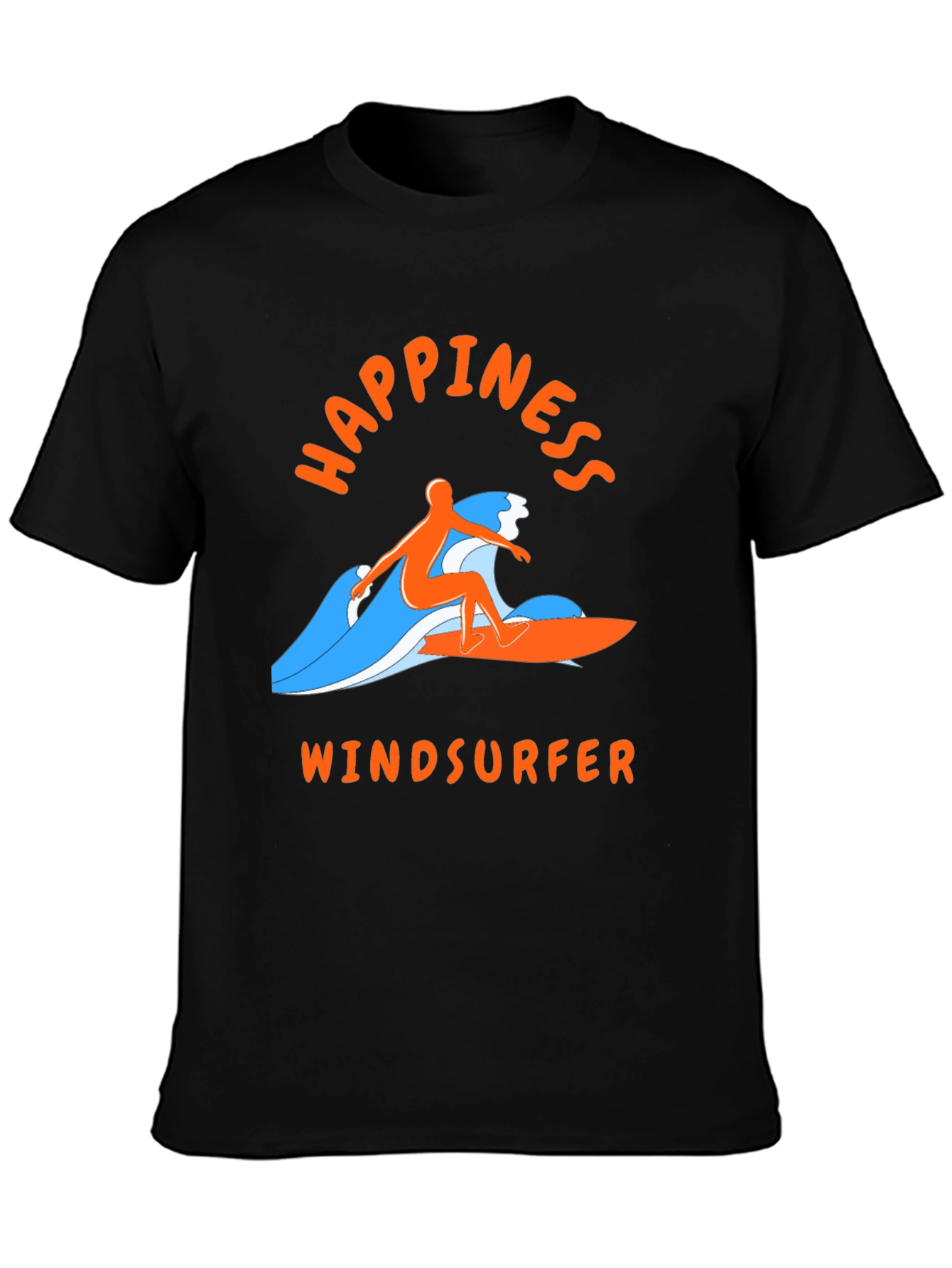 Happiness Windsurfer T-Shirt - Black