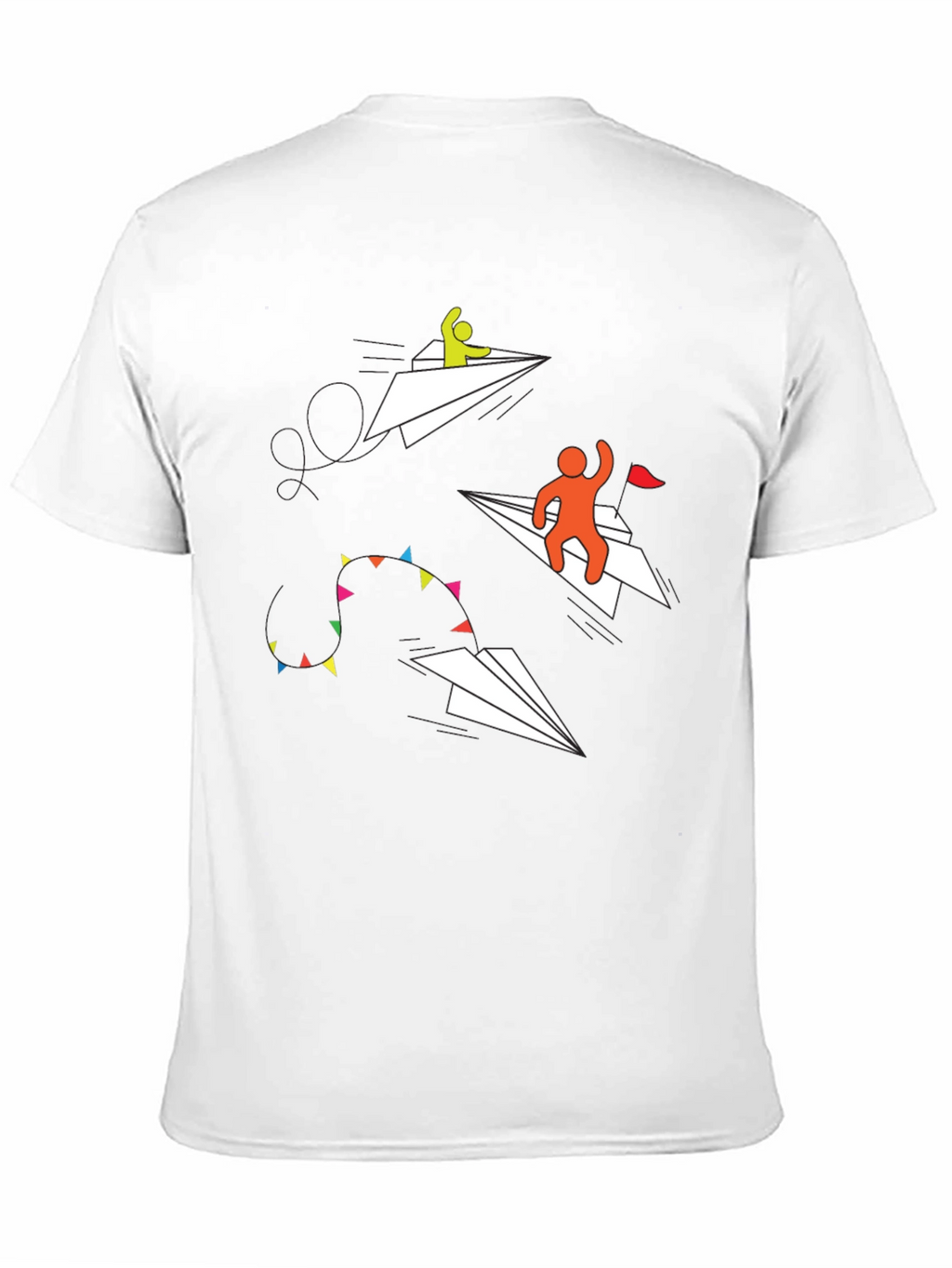Paper Airplane T-Shirt - Flying High Design