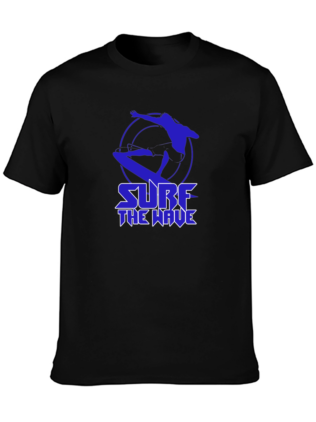 Surf the Wave Graphic T-Shirt - Black