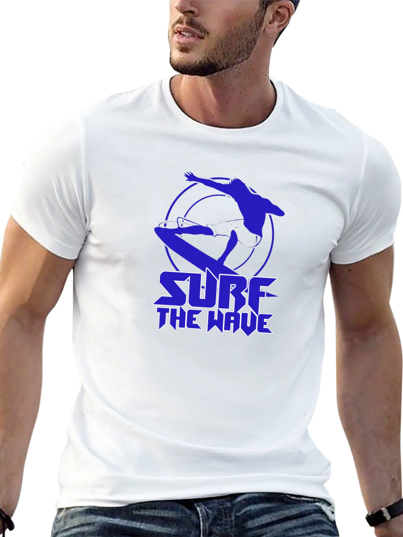 Surf the Wave Graphic T-Shirt - Black