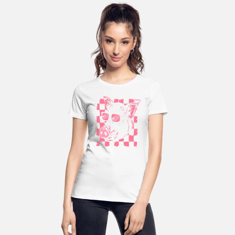 4544 cool checker racing flag pig