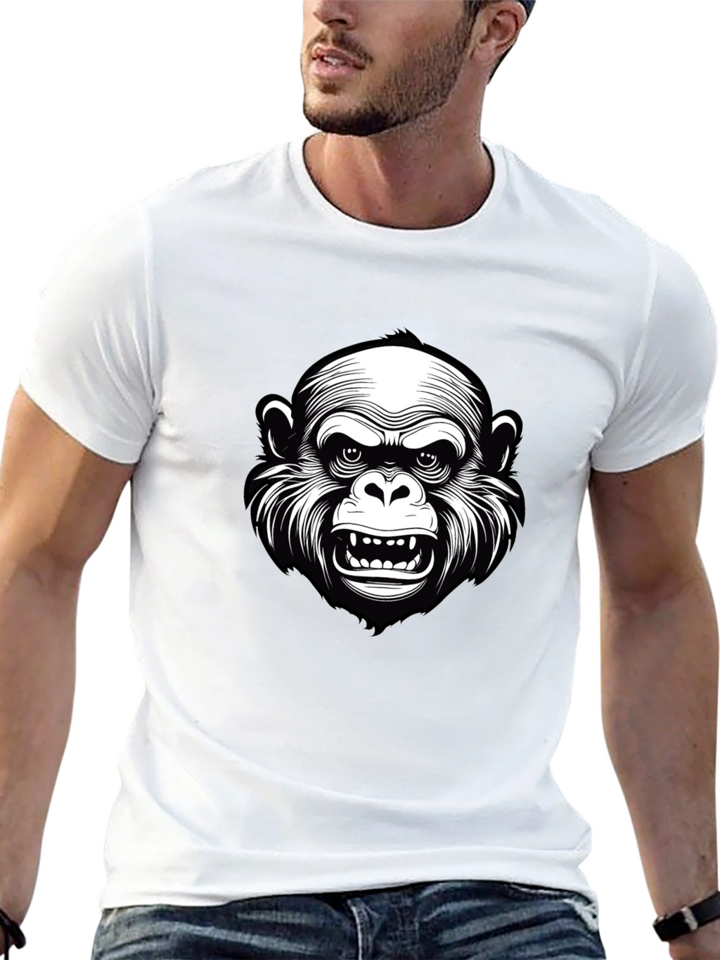 Cool Gorilla Graphic Black T-Shirt