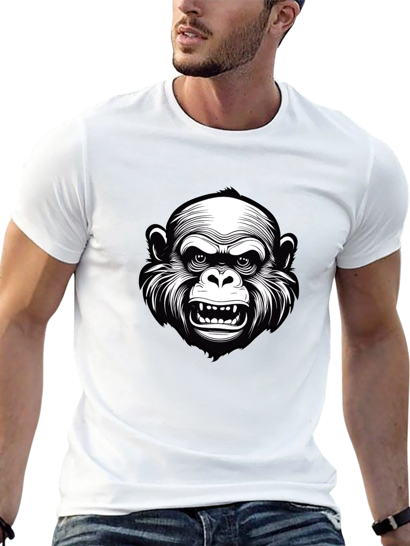 Cool Gorilla Graphic Black T-Shirt