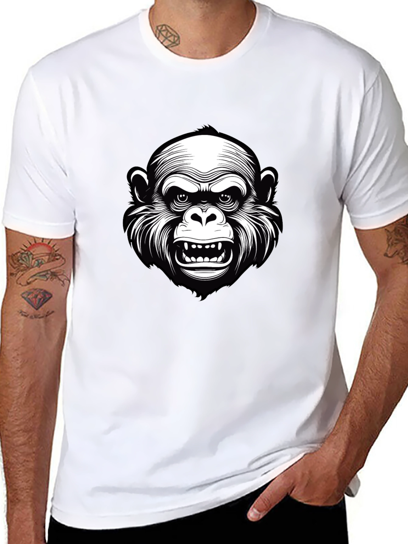 Cool Gorilla Graphic Black T-Shirt