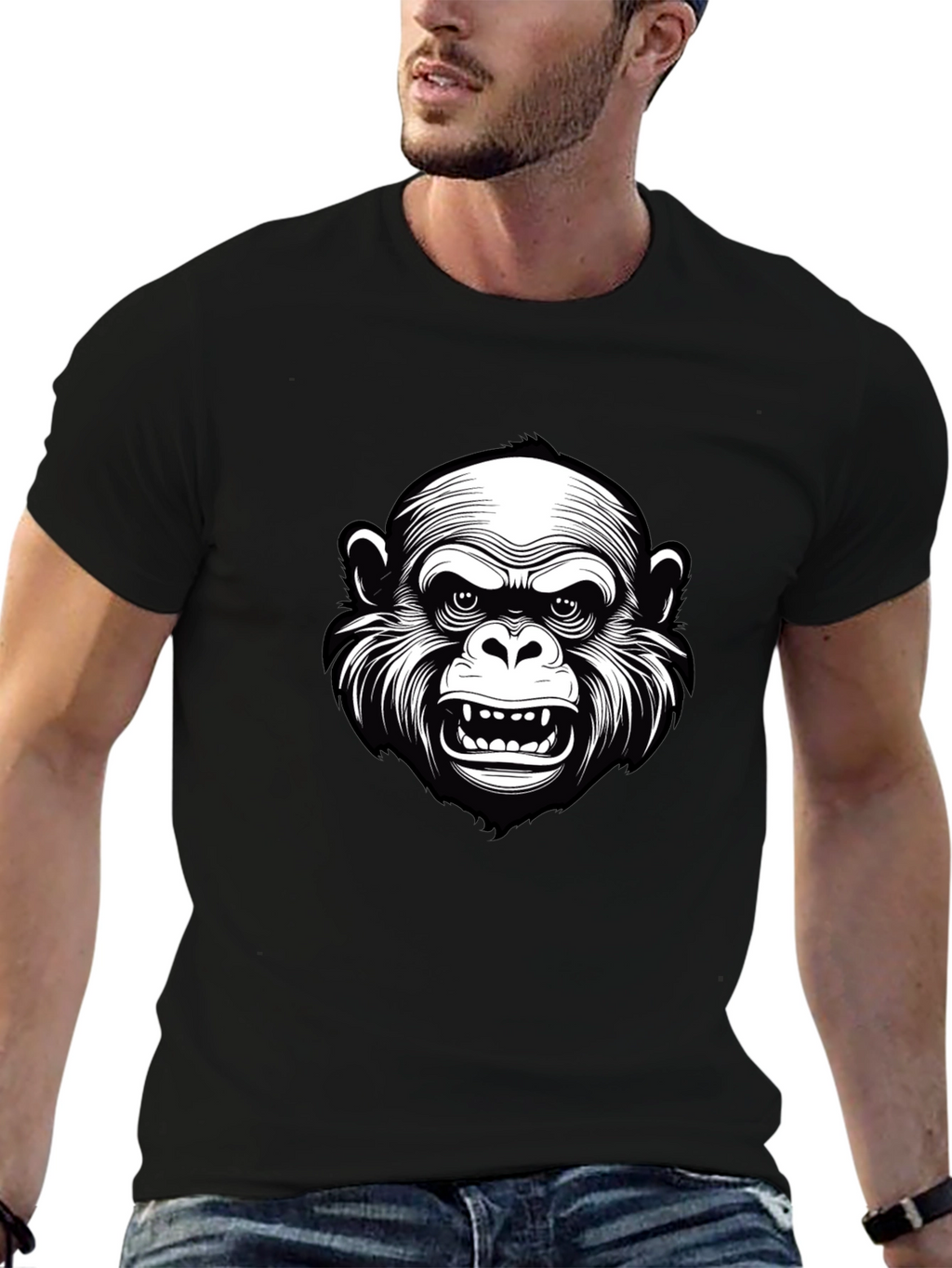 Cool Gorilla Graphic Black T-Shirt