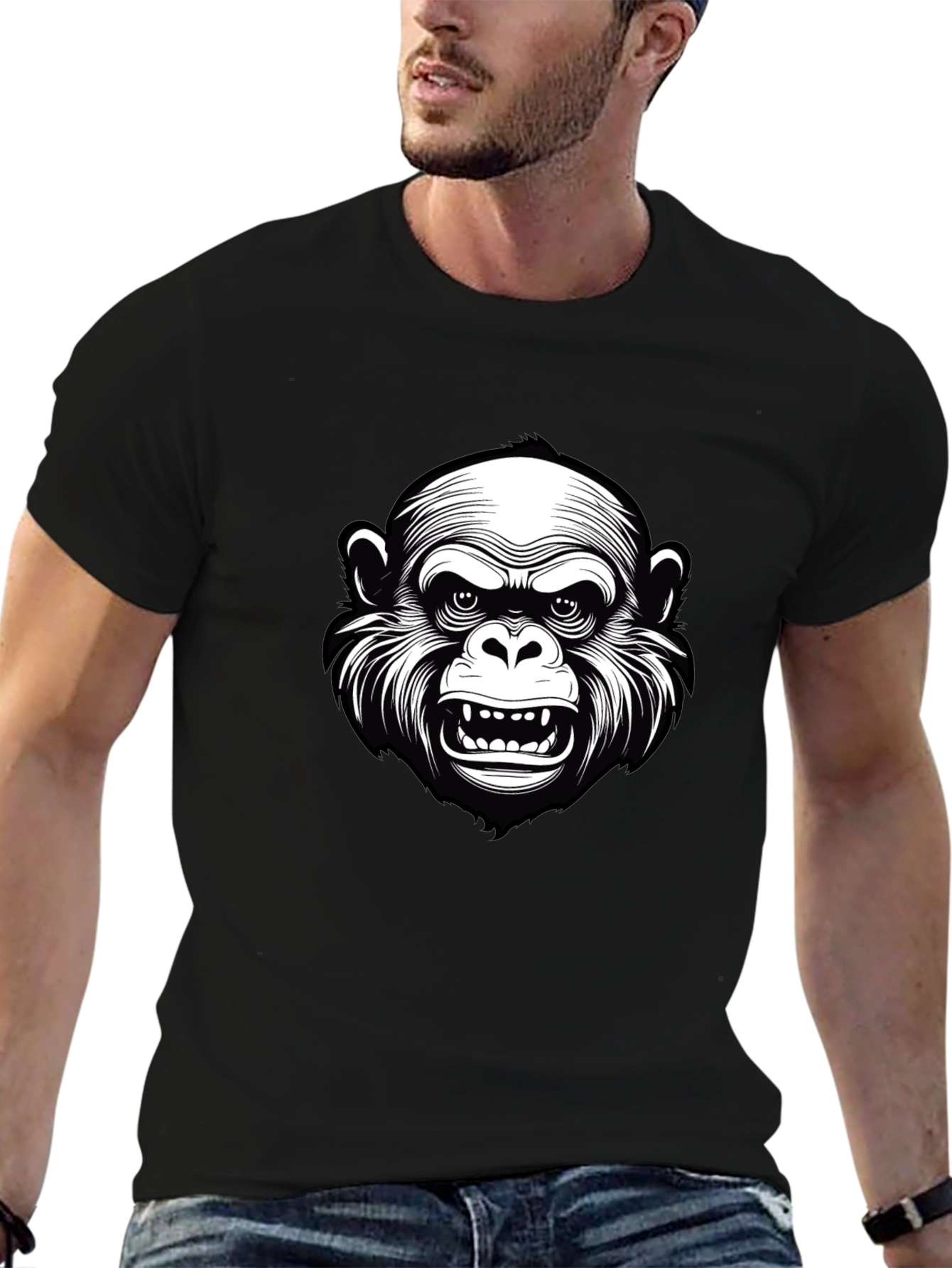 Cool Gorilla Graphic Black T-Shirt
