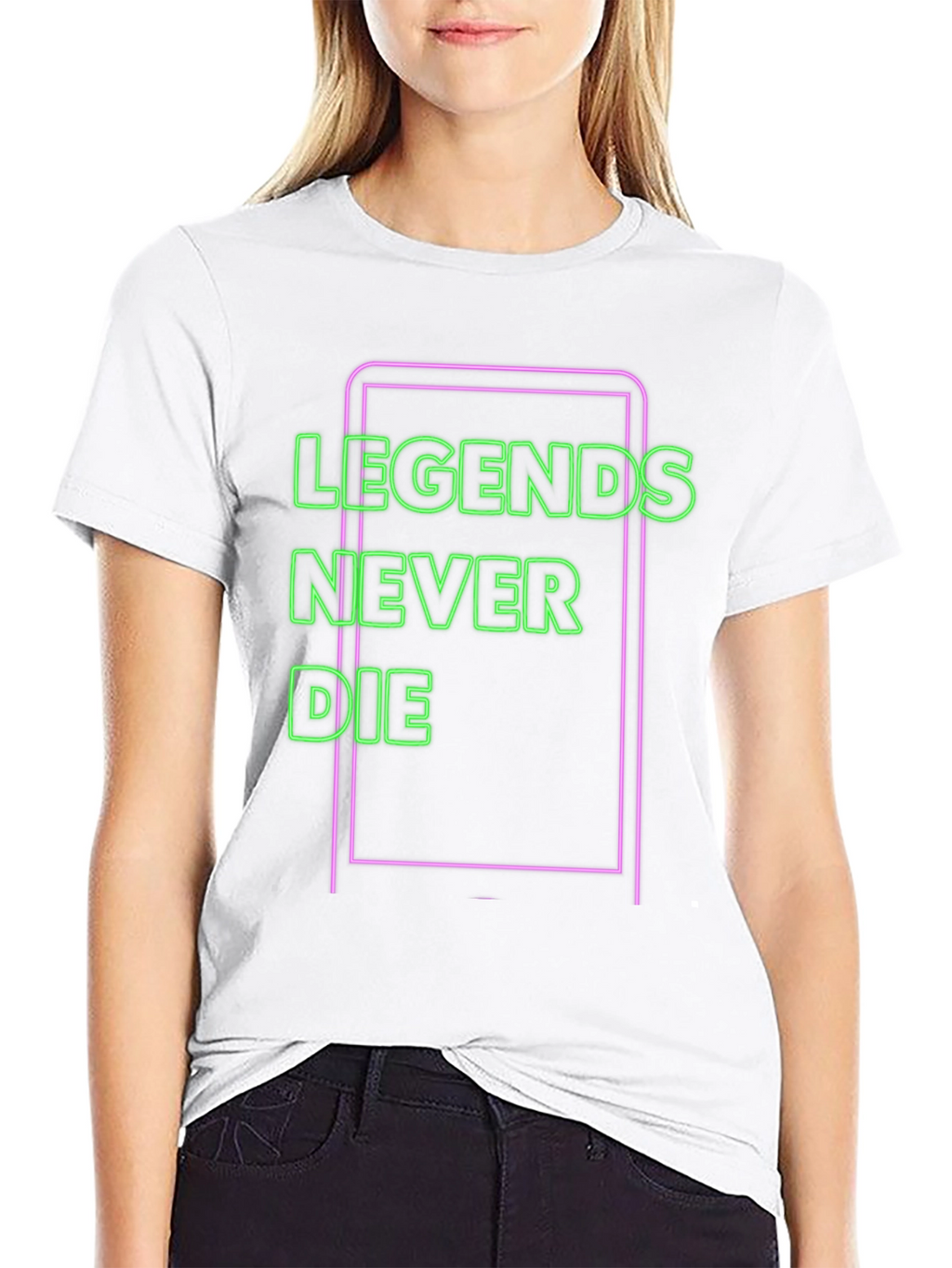 Legends Never Die Neon Graphic T-Shirt