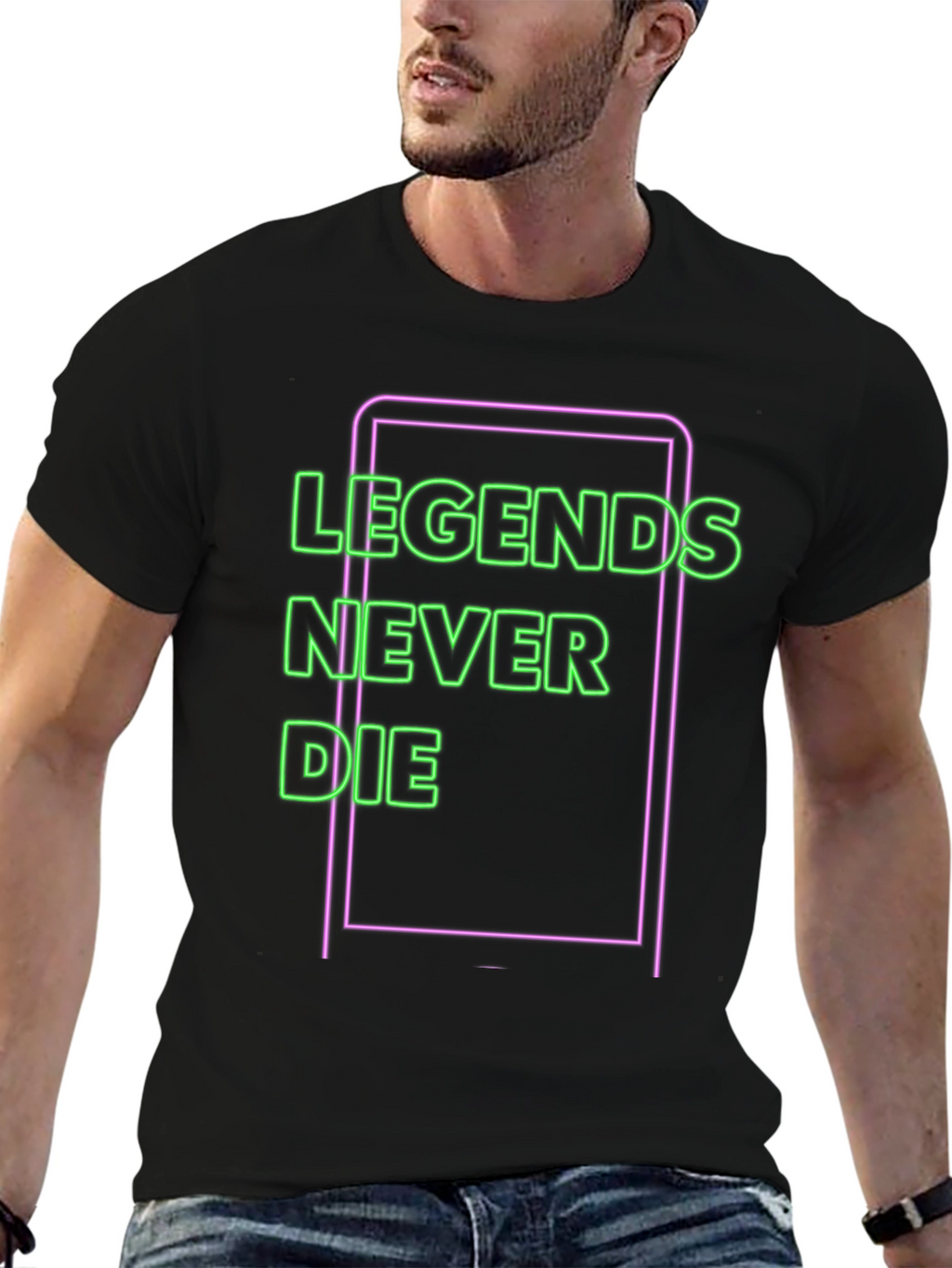 Legends Never Die Neon Graphic T-Shirt