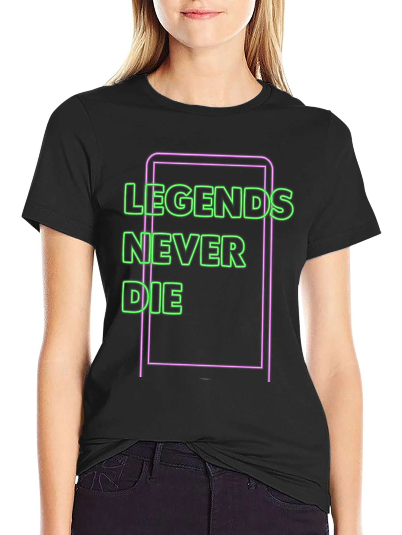Legends Never Die Neon Graphic T-Shirt