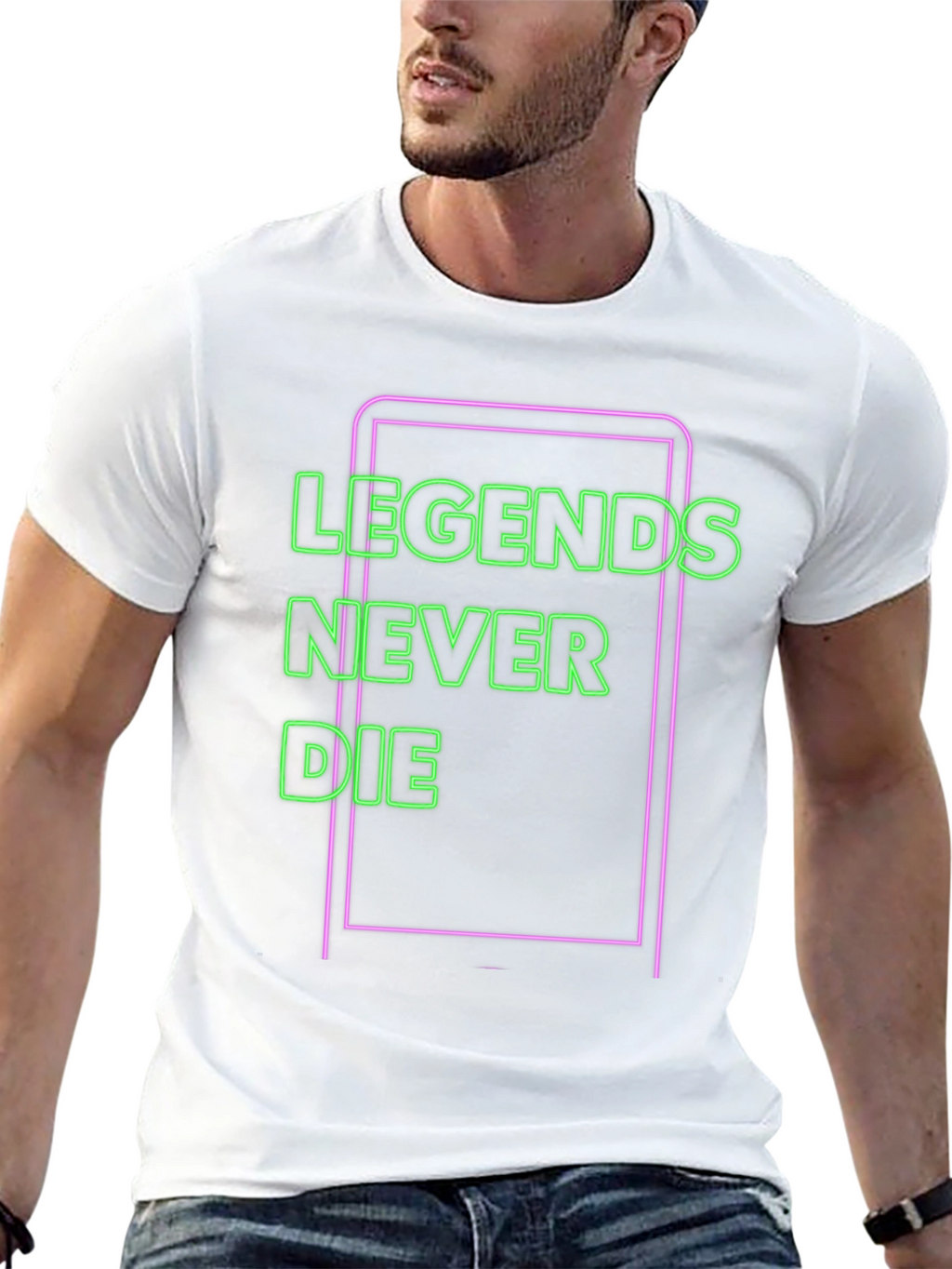Legends Never Die Neon Graphic T-Shirt