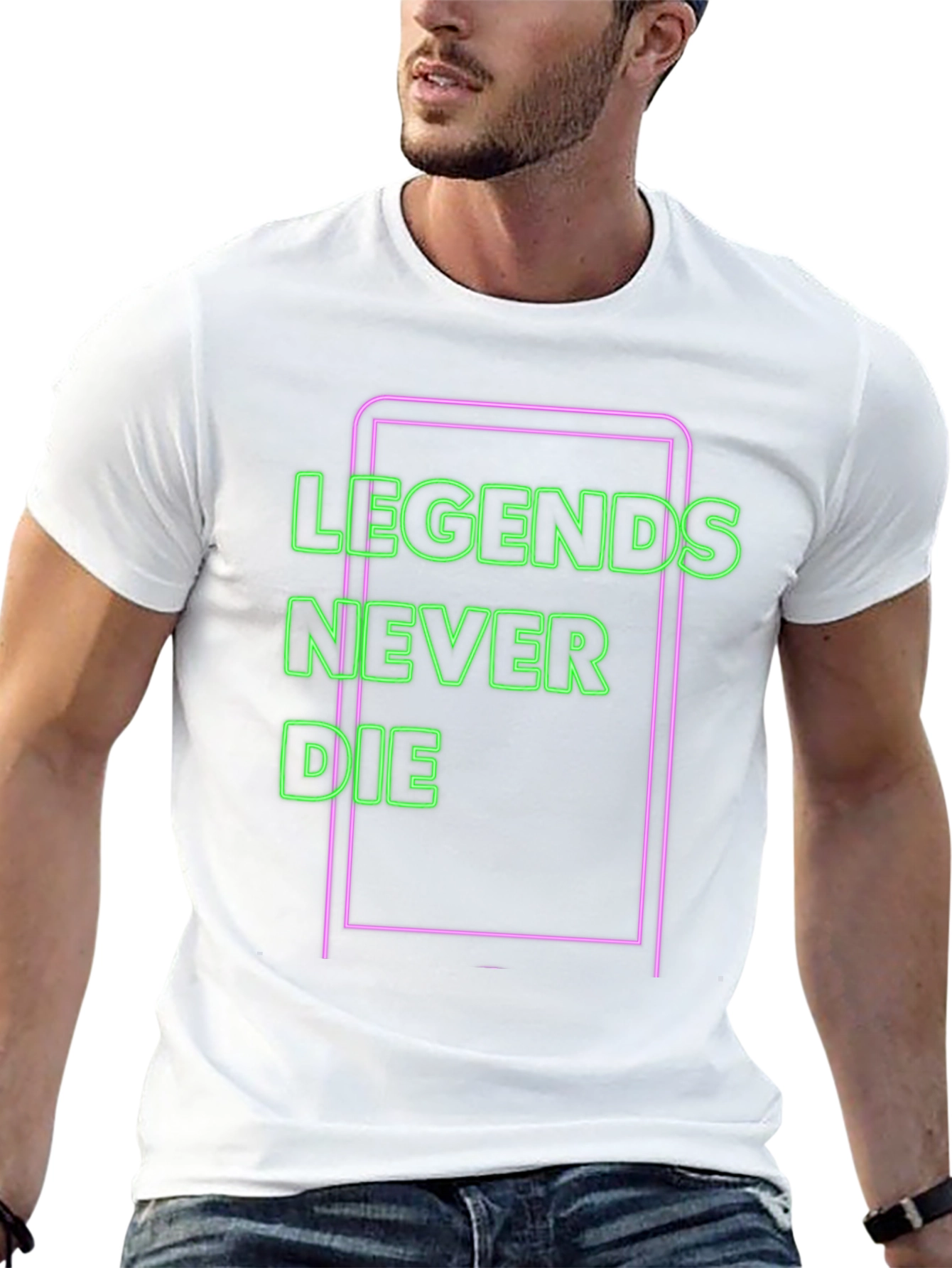 Legends Never Die Neon Graphic T-Shirt
