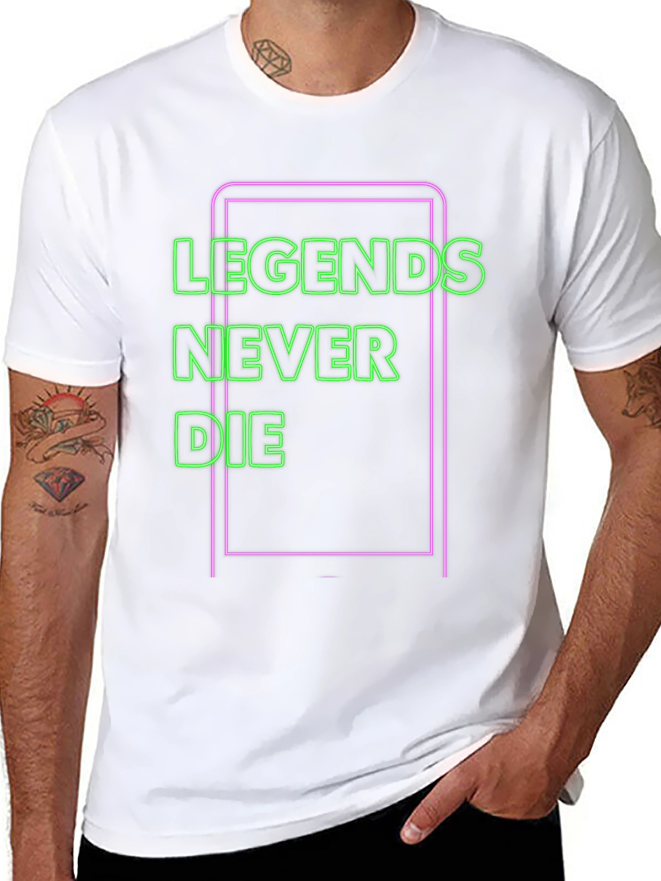 Legends Never Die Neon Graphic T-Shirt