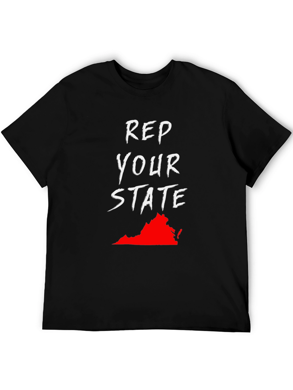 Rep Your State Black Graphic T-Shirt