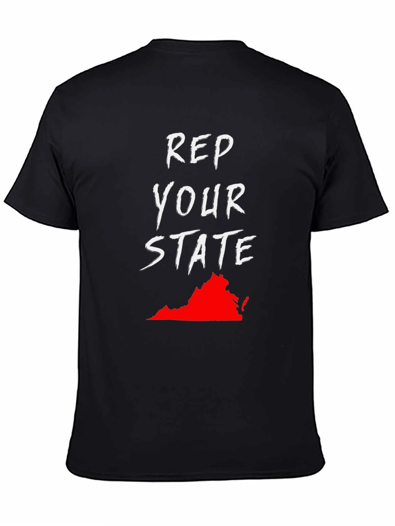 Rep Your State Black Graphic T-Shirt